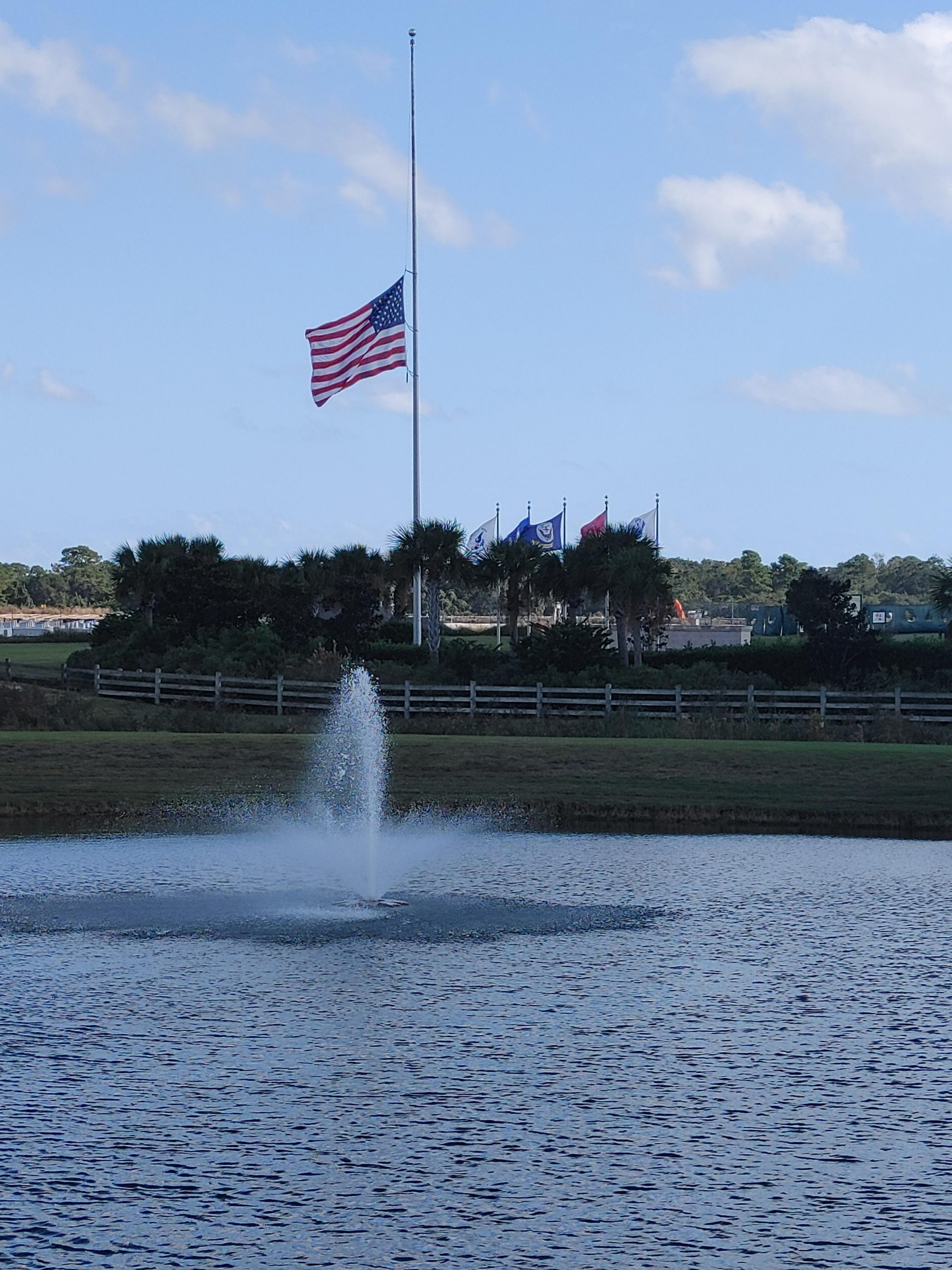 Flag at half staff